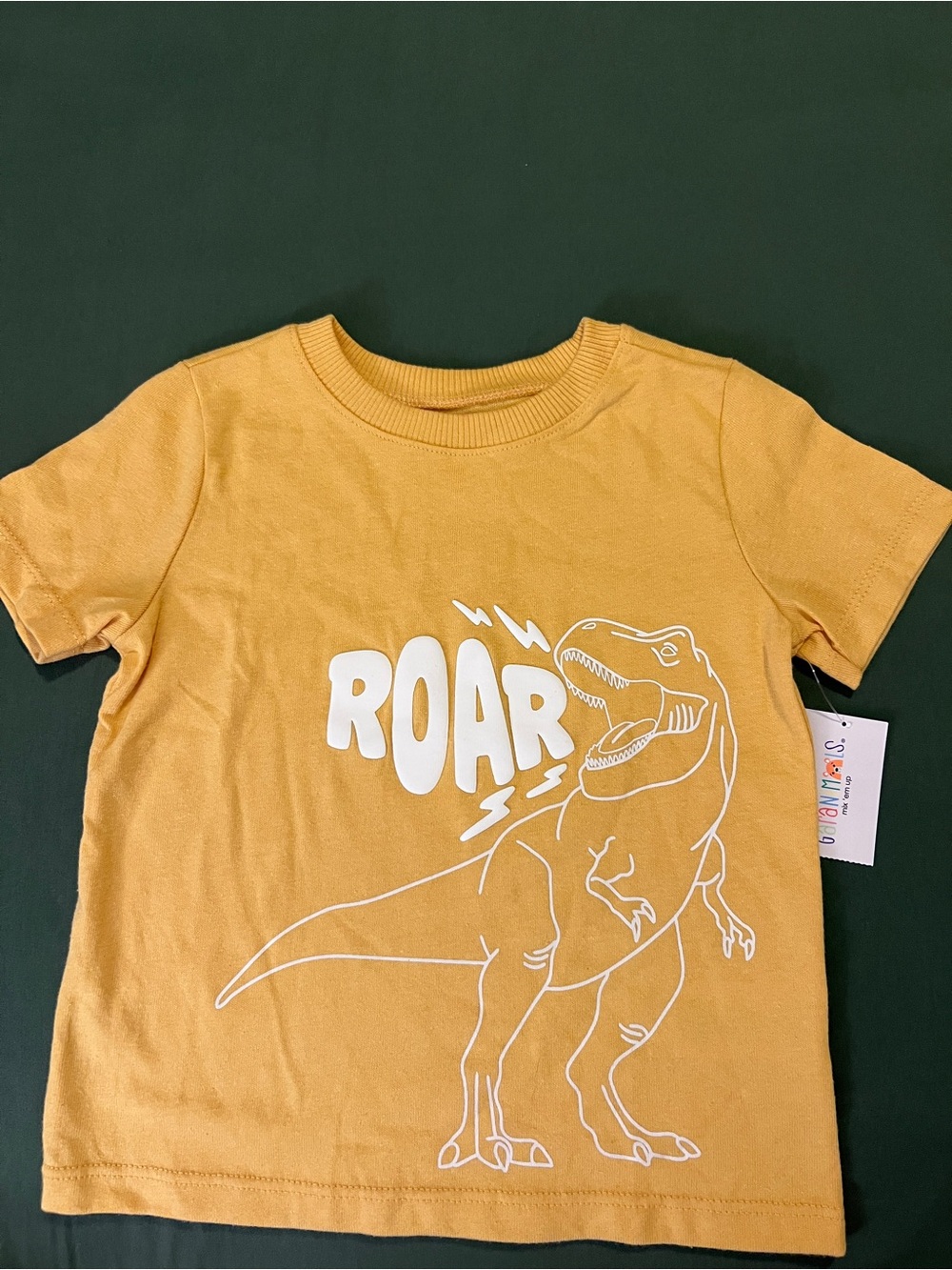 Mustard Yellow Dinosaur Graphic Tee Size 18M
